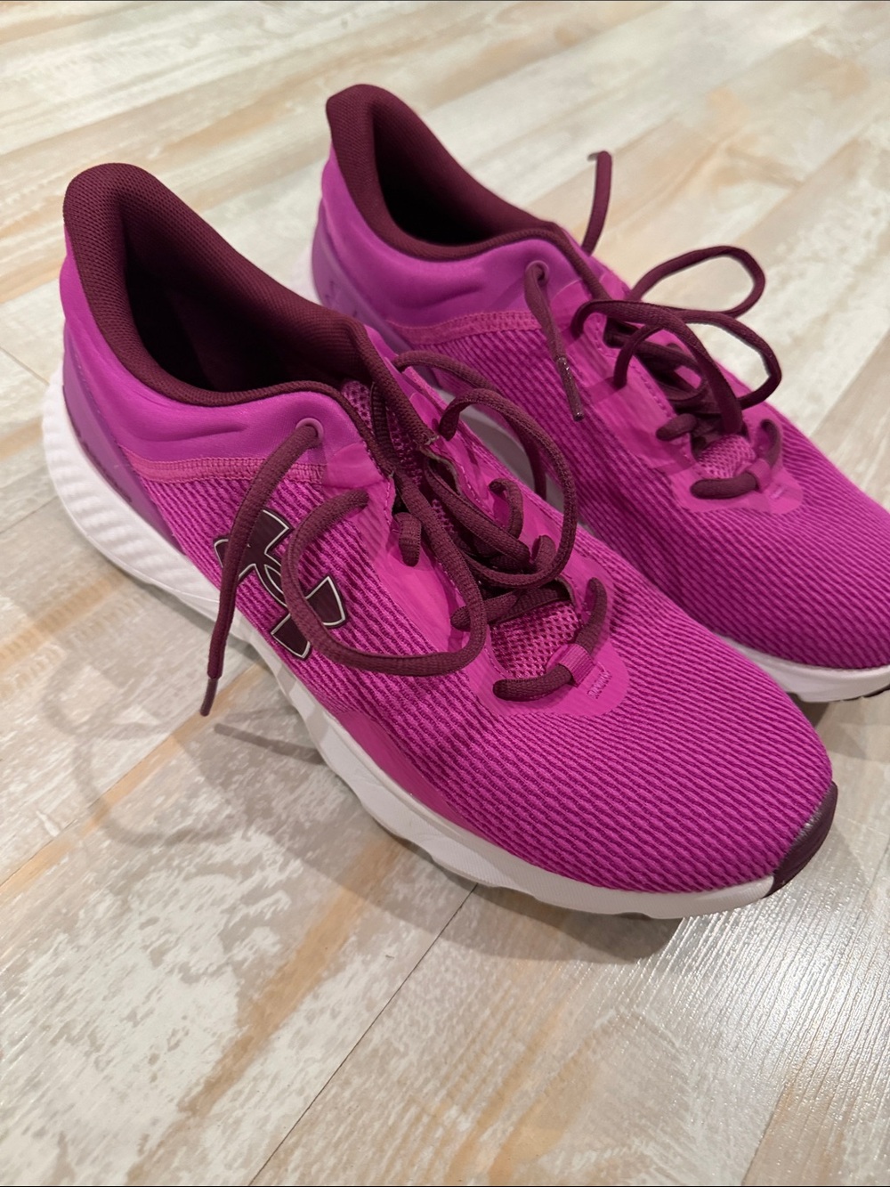 Under Armour Women's Fuchsia/Purple Lace-Up Sneakers